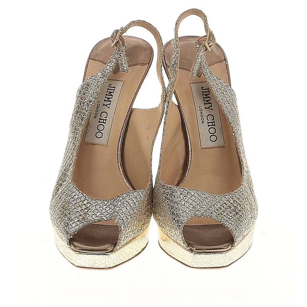 Jimmy Choo D’orsay silhouette in silver and gold